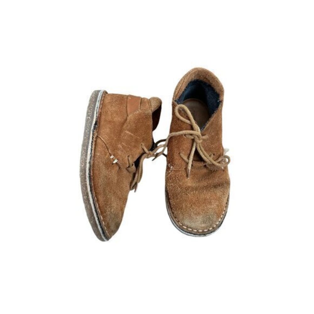 Zara Brown Suede Lace-Up Desert Boots Size 25